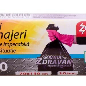 Vreća za smeće 120L 70x110cm 10/1 LDPE crna Zorex pro