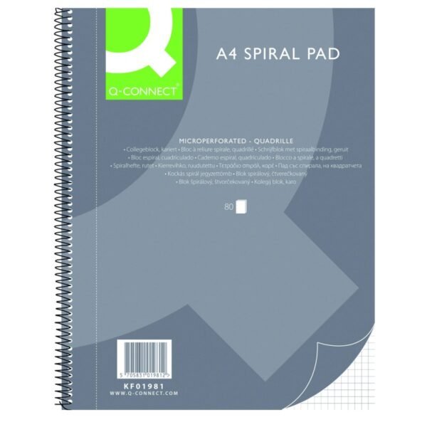 Blok kolegij A4 karo 80l Q-Connect micro perforacija 4 rupe