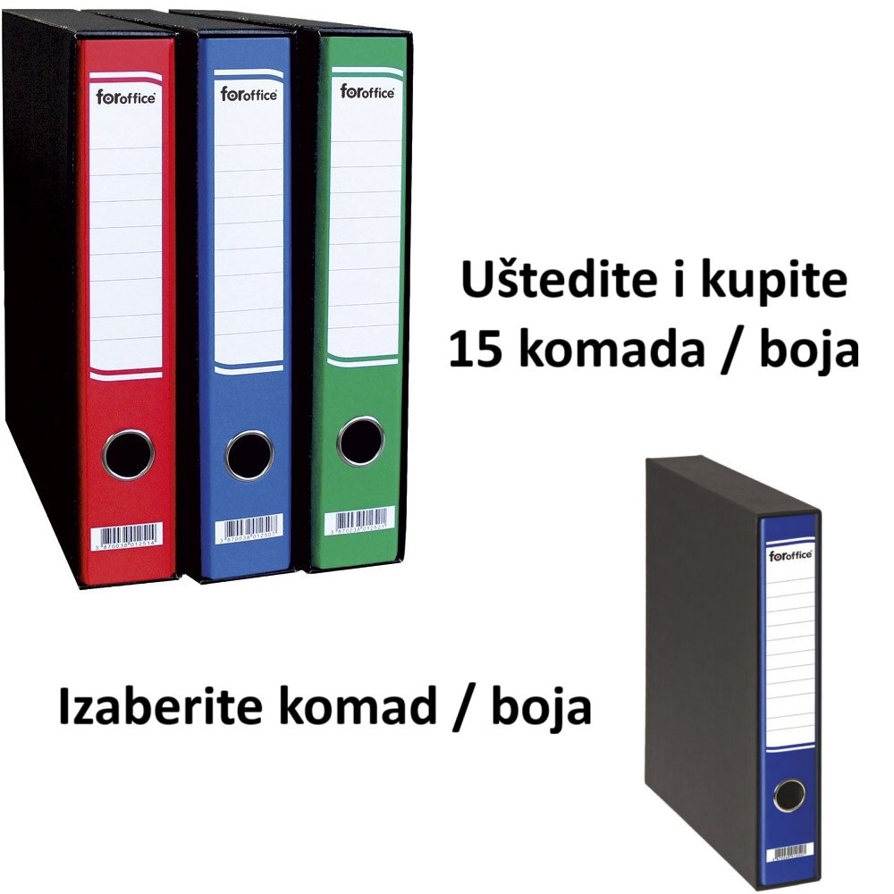 Registrator A4 uski u crnoj kutiji FORoffice