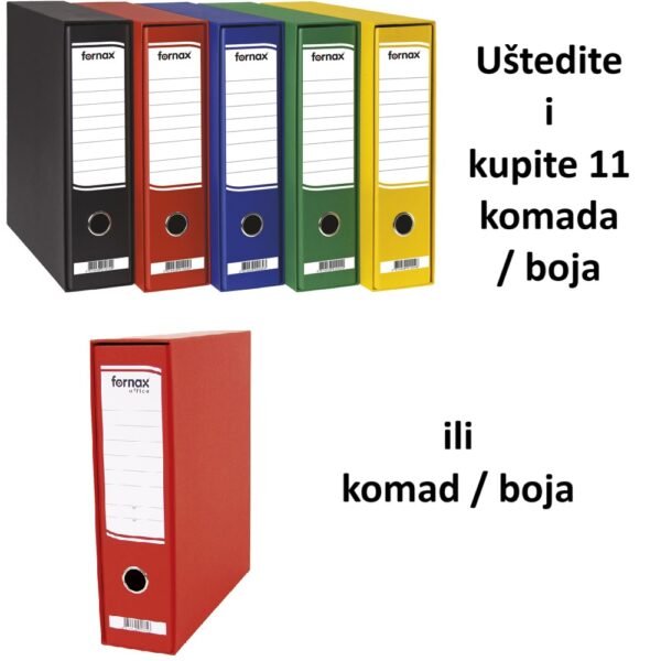 Registrator A4 široki u kutiji Office Fornax grupa kom.,pakiranje Registrator A4 široki kutija u boji Fornax
