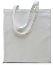 Vrećica pamučna 380x420x2mm duga ručka 130gr bijela