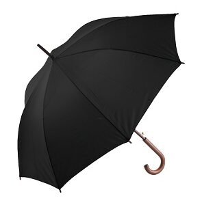 320601747_1 Kišobran automatski s drvenom drškom Henderson crni;
