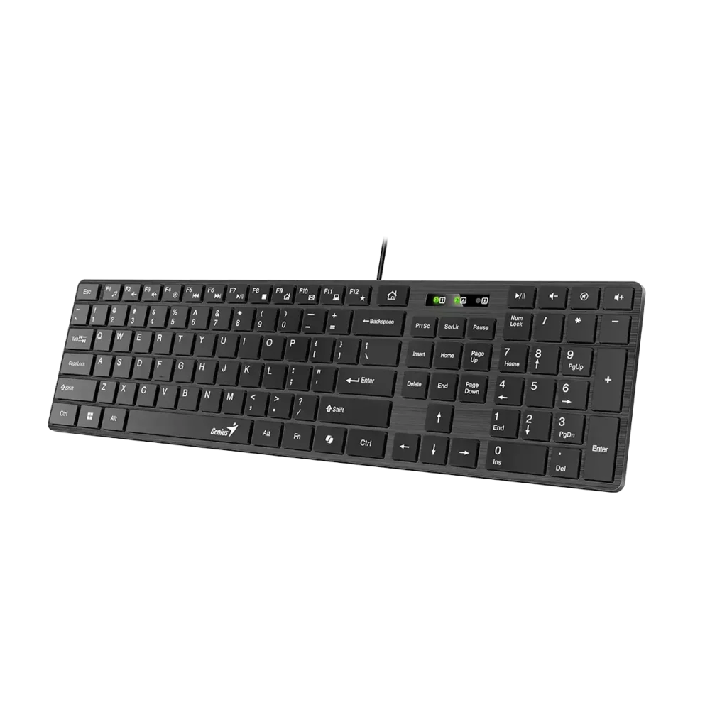 Genius SlimStar 126, tipkovnica, USB, crna