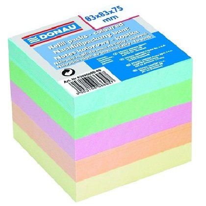 Papir za kocku 8,3x8,3x7,5 cm Donau pastelne boje