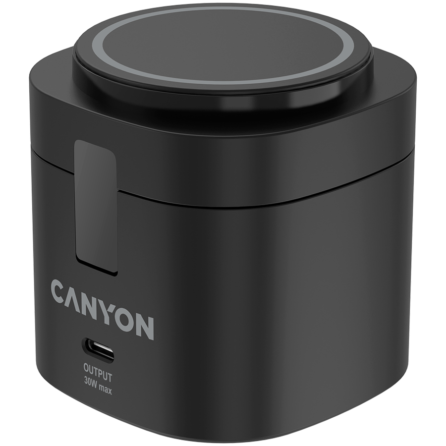 Canyon 4 in 1 Wireless Charging Stand, 30W crni