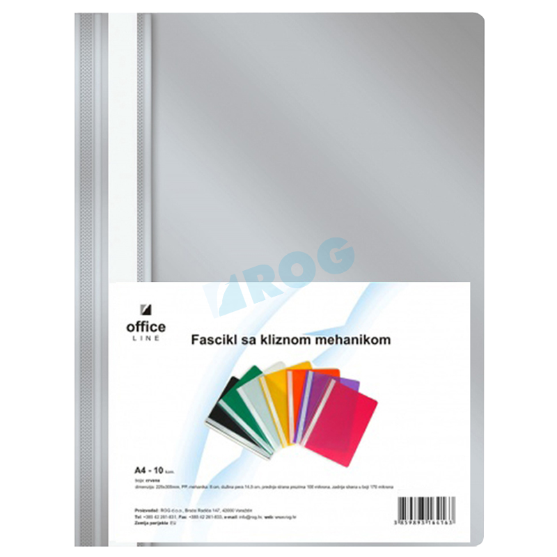 Fascikl klizna mehanika  A4 1/1 siva