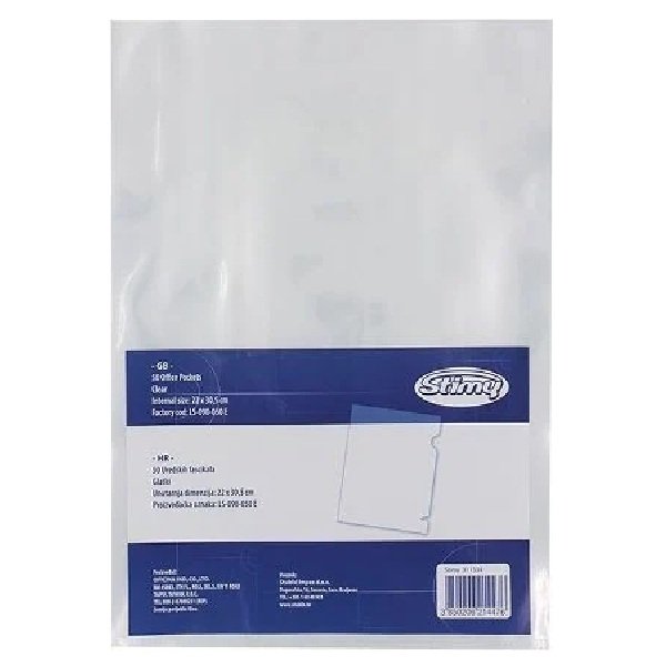 Fascikl pvc L A4  90mic 50/1 sjajni