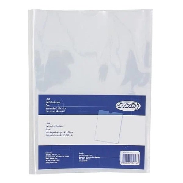 Fascikl pvc U A4 80mic US080-100 100/1 sjajni