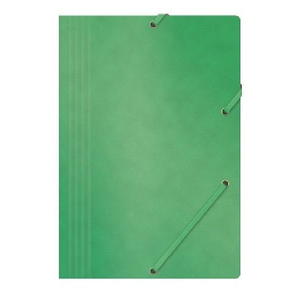 Fascikl s gumicom kartonski A4  zeleni prešpan