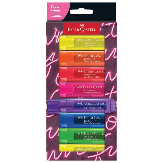 Signir 1-5 mm 46 Neon kartonska kutija Faber Castell 254601/8boja