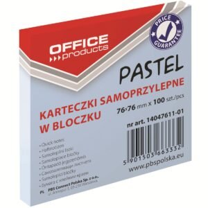 Kostki Donau_razem Blok samoljepljivi 76x76mm 100 listova Office products pastel plavi;