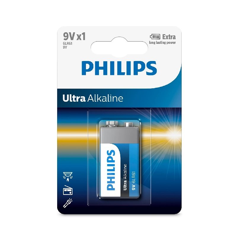 Philips baterija 6LR61E1B, 9V