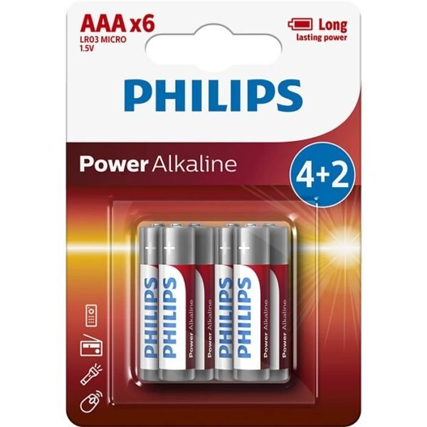 Philips baterije AAA, 4+2 komada;