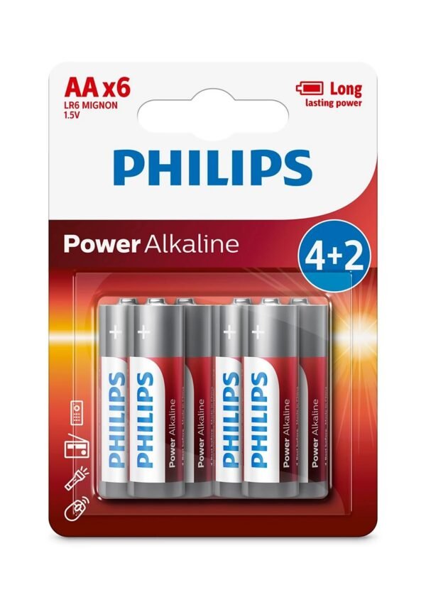 Philips baterije AA, 4+2 komada;