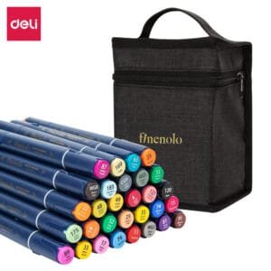 Flomaster za crtanje i skiciranje dvostrani 1mm/6mm 30 boja Deli Finenolo