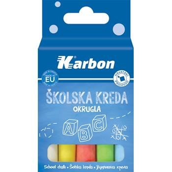Kreda školska okrugla besprašna Karbon 10/1 u boji