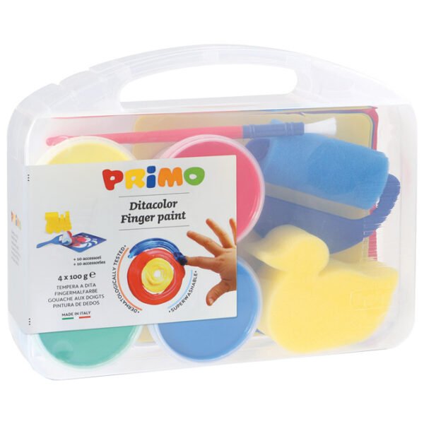 Boja tempera za ruke 100g u čaši 4boje+pribor2 Boja tempera za ruke 100g u čaši 4boje+pribor