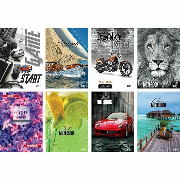 Teka tvrdi uvez A5 karo  96 listova miks dezeni EOL