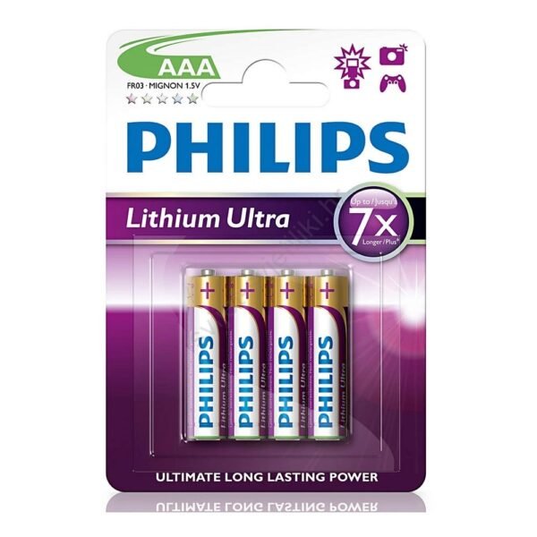 Philips Lithium ultra baterije AAA, 4 komada