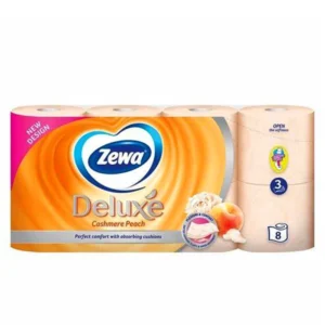 Papir toaletni u roli 3-slojni 8/1 breskva Zewa;