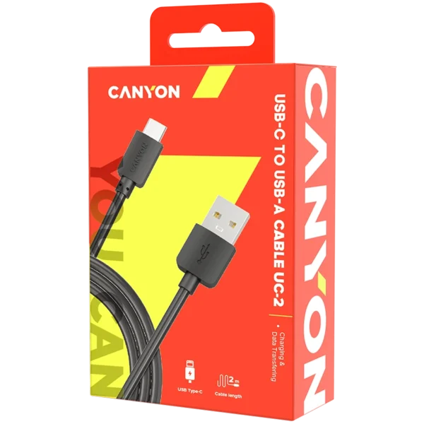 CANYON cable UC-2 USB-C 5W 2m Black