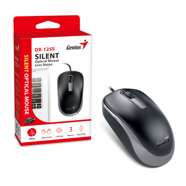 Genius DX-125S, optički miš, silent, USB Genius DX-125S, optički miš, silent, USB