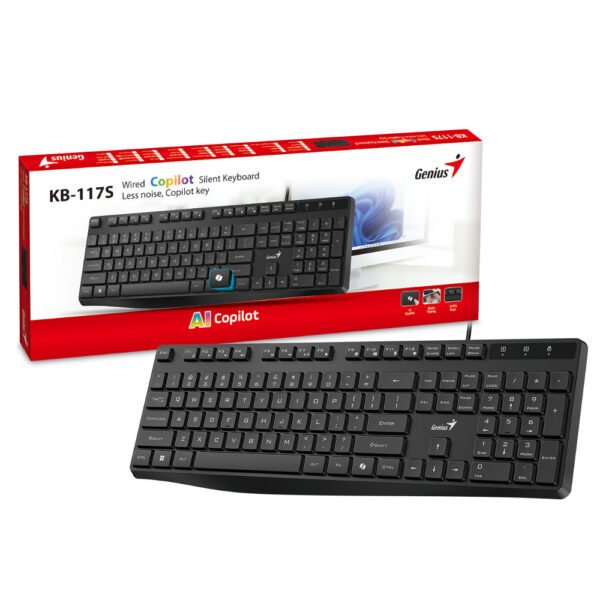 gen-kb-117s-usb_HR Genius KB-117S, žična tipkovnica, silent, USB