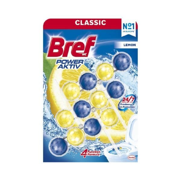 Osvježivač za wc školjku s košaricom 50g Bref power aktiv Lemon 3/1