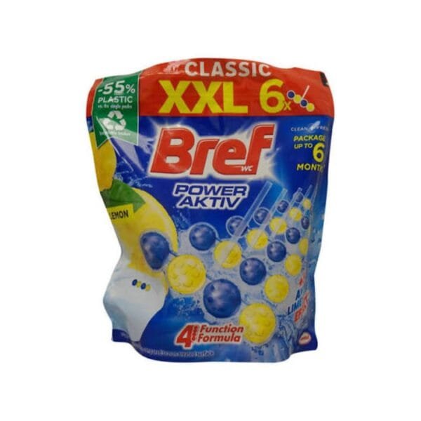 Osvježivač za wc školjku s košaricom 50g Bref power aktiv Lemon 6/1;